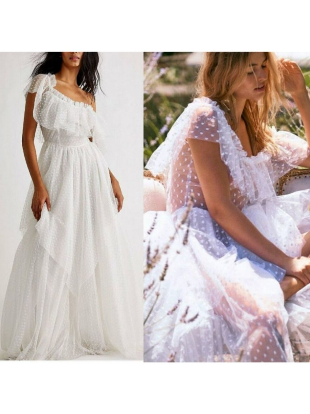 Loveshackfancy Faraway Fancy Noni Dress White Bridal Boho Wedding Dress 6 - Picture 2 of 16